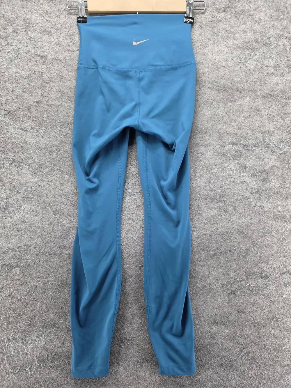 Nike Leggings Womens XS Blue Dri-FIT Yoga Elastic Waist Wicking 26 Inseam